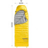 Мешок спальный NATUREHIKE CWZ400 NH19W400-Z с пуховым конвертом M желтый, 6927595765340